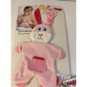 New‎ Hana pink rabbit pacifier holder